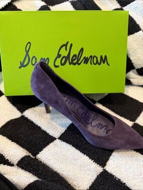 Sam Edelman Purple Suede Pointed-Toe Pump